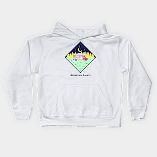 Camping. Adventure Awaits. Kids Hoodie